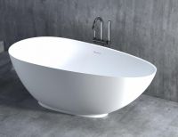 Белая ванна из искусственного камня Salini Paola Bassa 172x82 S-sense схема 5