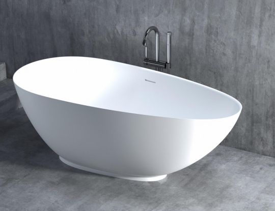 Белая ванна из искусственного камня Salini Paola Bassa 172x82 S-sense схема 5