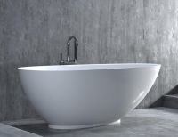 Белая ванна из искусственного камня Salini Paola Bassa 172x82 S-sense схема 6