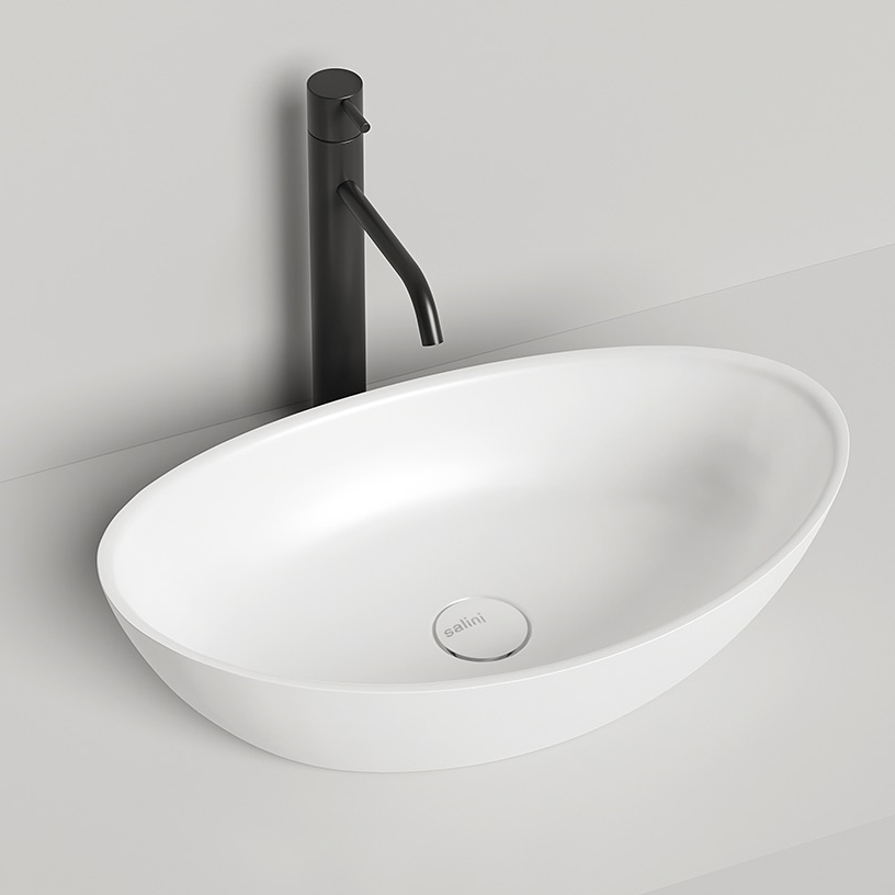 Белая овальная раковина Salini Noemi 56x34 1101103G