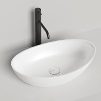 Белая овальная раковина Salini Noemi 56x34 1101103G схема 1