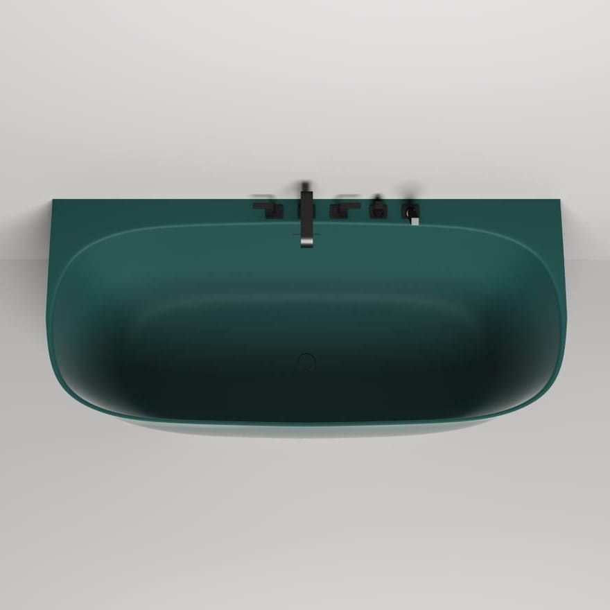 Белая пристенная ванна из искусственного камня Salini Sofia Wall 180х85 102513G ФОТО