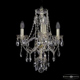 Люстра Хрустальная BOHЕMIА IVЕLЕ CRYSTAL 1415/3/141 G Золото, Стекло / Богемия Ивеле Кристалл