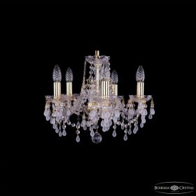 Люстра Хрустальная BOHEMIА IVЕLЕ CRYSTAL 1410/5/141 G V0300 Золото, Стекло / Богемия Ивеле Кристалл