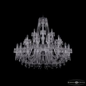 Люстра Хрустальная BOHEMIА IVЕLЕ CRYSTAL 1403/20+10+5/460 NI Никель, Стекло / Богемия Ивеле Кристалл