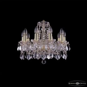 Люстра Хрустальная BOHEMIА IVЕLЕ CRYSTAL 1413/10/165 G LEAFS Золото, Стекло / Богемия Ивеле Кристалл