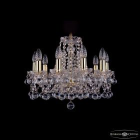 Люстра Хрустальная BOHEMIА IVЕLЕ CRYSTAL 1413/10/165 G BALLS Золото, Стекло / Богемия Ивеле Кристалл