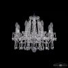Люстра Хрустальная BOHEMIА IVЕLЕ CRYSTAL 1413/8/165 NI Никель, Стекло/Металл / Богемия Ивеле Кристалл