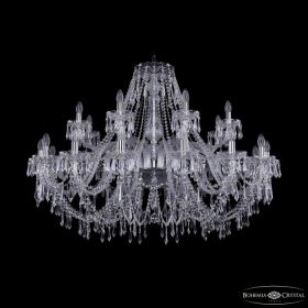 Люстра Хрустальная BOHEMIА IVЕLЕ CRYSTAL 1403/16+8/460 NI Никель, Стекло / Богемия Ивеле Кристалл