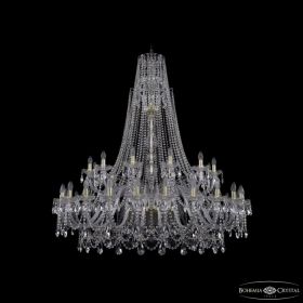 Люстра Хрустальная BOHEMIA IVELЕ CRYSTAL 1411/24+12/530/XL-152 G Золото, Стекло / Богемия Ивеле Кристалл