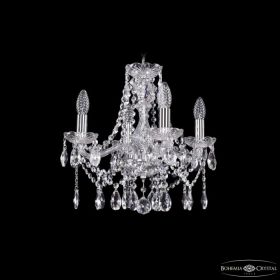 Люстра Хрустальная BOHEMIA IVELЕ CRYSTAL 1413/4/141 NI Никель, Металл, Стекло / Богемия Ивеле Кристалл