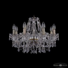 Люстра Хрустальная BOHEMIA IVELЕ CRYSTAL 1403/8/195 PA Патина, Стекло / Богемия Ивеле Кристалл