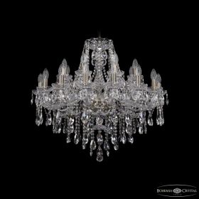 Люстра Хрустальная BOHEMIA IVELЕ CRYSTAL 1415/16+8/300 PA Патина, Стекло / Богемия Ивеле Кристалл
