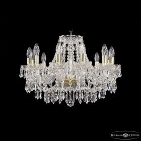 Люстра Хрустальная BOHEMIА IVELE CRYSTAL 1403/12/195 G Золото, Стекло / Богемия Ивеле Кристалл