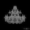 Люстра Хрустальная BOHEMIA IVELE CRYSTAL 1409/12+6/360/2D NI Никель, Металл, Стекло / Богемия Ивеле Кристалл