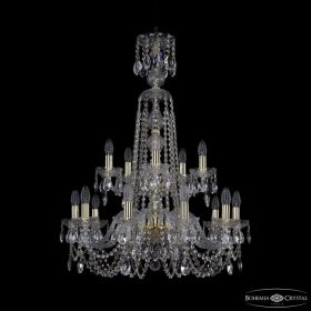 Люстра Хрустальная BOHEMIA IVELЕ CRYSTAL 1402/10+5/240/XL-90/2D G Золото, Стекло / Богемия Ивеле Кристалл
