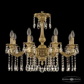 Люстра Бронзовая BOHEMIA IVELЕ CRYSTAL 73102/8/210 A FP Патина, Латунь / Богемия Ивеле Кристалл