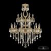 Люстра Бронзовая BOHEMIA IVELЕ CRYSTAL 71302/12+6/250/2D B FP Патина, Латунь / Богемия Ивеле Кристалл