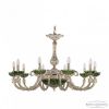 Люстра Бронзовая BOHEMIA IVELЕ CRYSTAL 71109P/10/300 GW P CLEAR-GREEN/H-1K Золото Белёное, Латунь / Богемия Ивеле Кристалл