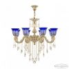 Люстра Бронзовая BOHEMIA IVELЕ CRYSTAL 71101/8/250 B GW P2 U CLEAR-BLUE/H-1H Золото Белёное, Латунь / Богемия Ивеле Кристалл