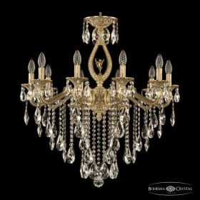 Люстра Бронзовая BOHEMIA IVELЕ CRYSTAL 72402/10/250 B FP FA5S Патина, Латунь / Богемия Ивеле Кристалл