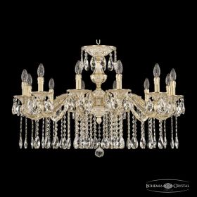 Люстра Бронзовая BOHEMIA IVELЕ CRYSTAL 71202/12/300 A GW Золото Белёное, Латунь / Богемия Ивеле Кристалл