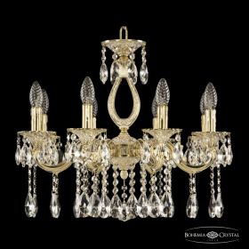 Люстра Бронзовая BOHEMIA IVELE CRYSTAL 72301/8/175 А GW Золото Белёное, Латунь / Богемия Ивеле Кристалл