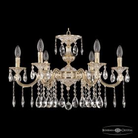 Люстра Бронзовая BOHEMIA IVELE CRYSTAL 72202/6/210 А GW Золото Белёное, Латунь / Богемия Ивеле Кристалл