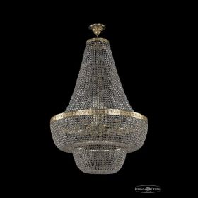 Люстра Хрустальная BOHEMIА IVELE CRYSTAL 19091/H2/80IV G Золото, Металл / Богемия Ивеле Кристалл