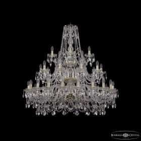 Люстра Хрустальная BOHЕMIA IVЕLЕ CRYSTAL 1411/20+10+5/400/3D G Золото, Стекло / Богемия Ивеле Кристалл