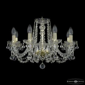 Люстра Хрустальная BOHЕMIA IVЕLЕ CRYSTAL 1402/8/195 G BALLS Золото, Стекло / Богемия Ивеле Кристалл