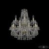 Люстра Хрустальная BOHЕMIA IVЕLЕ CRYSTAL 1409/10+5/195/2D G Золото, Стекло / Богемия Ивеле Кристалл