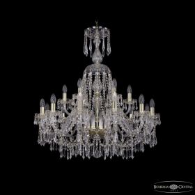Люстра Хрустальная BOHЕMIA IVЕLЕ CRYSTAL 1403/12+6/300/XL-95 G Золото, Стекло / Богемия Ивеле Кристалл