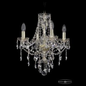 Люстра Хрустальная BOHЕMIA IVЕLЕ CRYSTAL 1415/4/141 G Золото, Стекло / Богемия Ивеле Кристалл