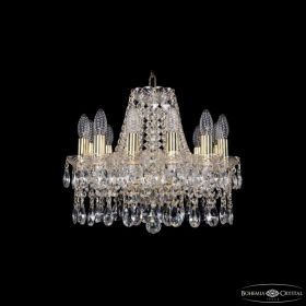 Люстра Хрустальная BOHЕMIA IVЕLЕ CRYSTAL 1413/12/141 G Золото, Стекло / Богемия Ивеле Кристалл