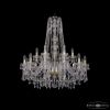 Люстра Хрустальная BOHЕMIA IVЕLЕ CRYSTAL 1403/12+6/300/H-95 G Золото, Стекло / Богемия Ивеле Кристалл