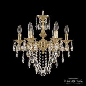 Люстра Бронзовая BOHЕMIA IVЕLЕ CRYSTAL 72101/6/125 B G Золото, Латунь / Богемия Ивеле Кристалл