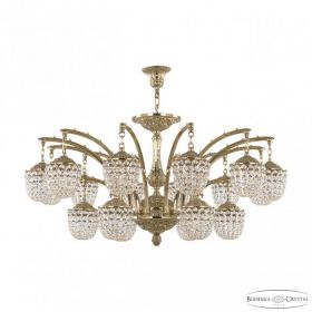 Люстра Бронзовая BOHЕMIA IVЕLЕ CRYSTAL 72111R/12+6/420 G Золото, Латунь / Богемия Ивеле Кристалл
