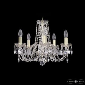 Люстра Хрустальная BOHЕMIA IVЕLЕ CRYSTAL 1402/5/160 G Золото, Стекло / Богемия Ивеле Кристалл