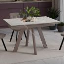 Стол обеденный «Джаггер» Тип 3 Капучино матовый, Бежевый мрамор