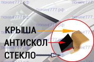Защита кромки уголка крыши и лобового стекла, антискол универсальный