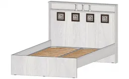 Кровать Коста-Рика 1200 (сп/м 1200*2000мм) анкор светлый (ЛАМЕЛИ)