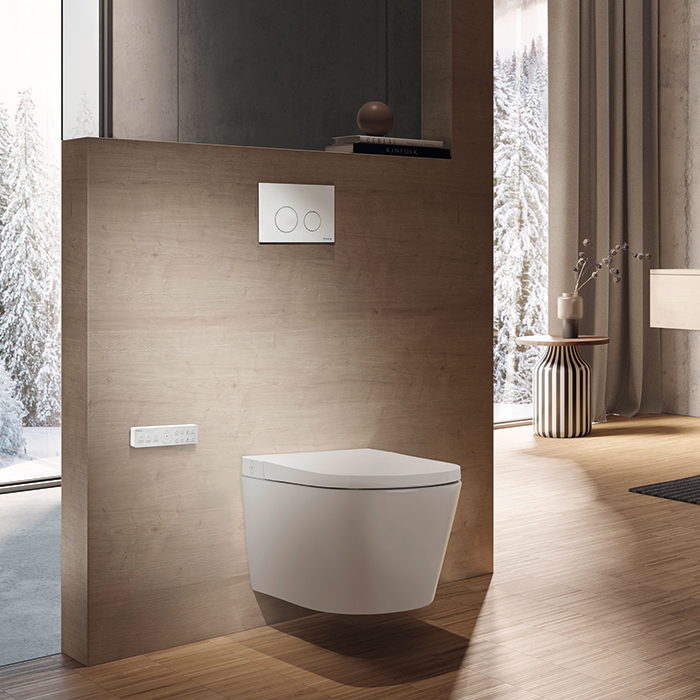 Инсталляция комплект с унитазом-биде Tece TECEspring Smart L S955797 с кнопкой смыва ФОТО