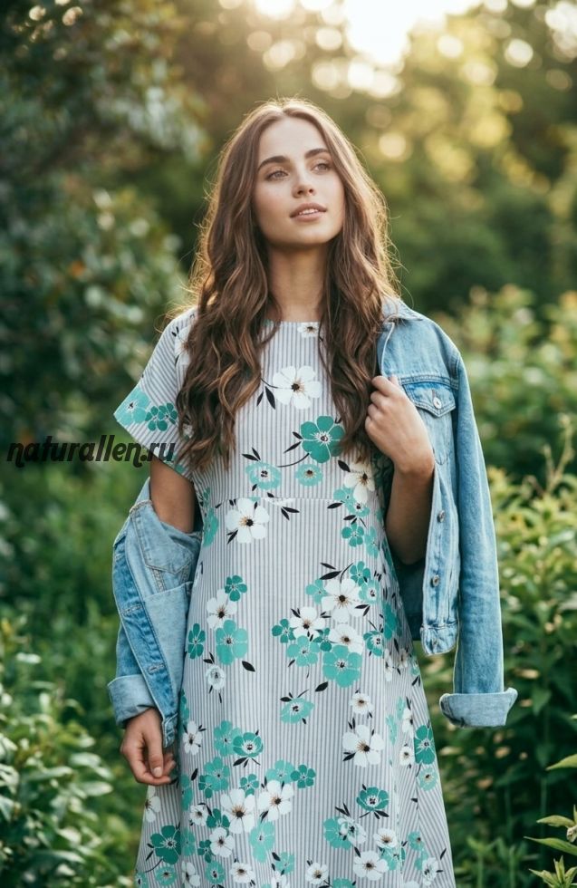 Льняное платье Полоска