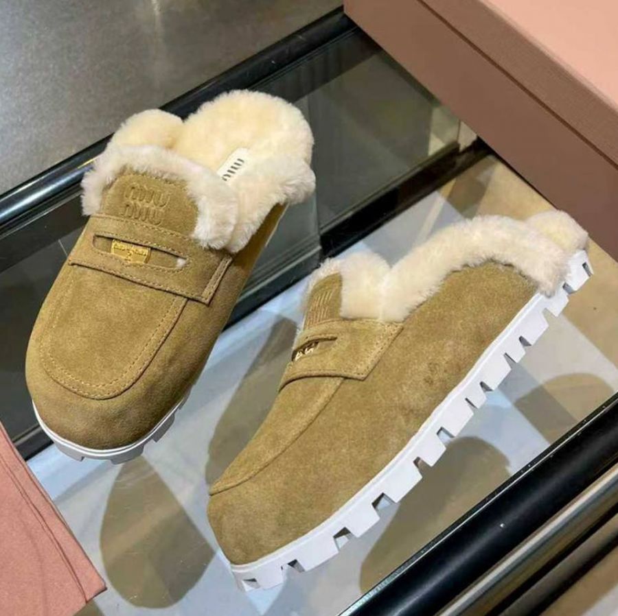 Мюли MIU MIU с мехом Premium