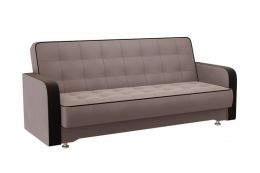 Диван МОДЕРН БНП (комфорт)  (ш2200*г950*в1100мм) Монако 01 (беж) / Монако 04 (темно-коричневый) 1 кат