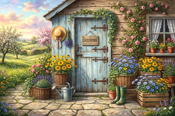 Фон стена "Summer wall №40"