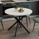 Стол обеденный раздвижной «Мэдисон» Тип 1 Черный муар, Белый