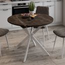 Стол обеденный раздвижной «Мэдисон» Тип 1 Белый муар, Ателье темный