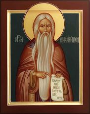 Икона Макарий Египетский (Печать на холсте на деревяной основе 2-3см)(20068)